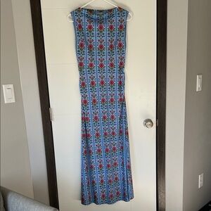 Hill House Home 
The Sloane dress 
Floral Block Stripe/Blue Multi